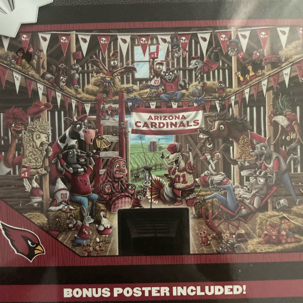 Arizona Cardinals Puzzle‎ 4 Pack + 4 Bonus Posters! 100 Piece Each Puzzle NEW - Picture 5 of 10